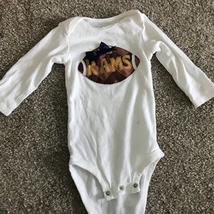 Long Sleeve Rams Onesie